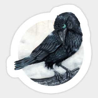 Vampire's Crow in the mist Sticker